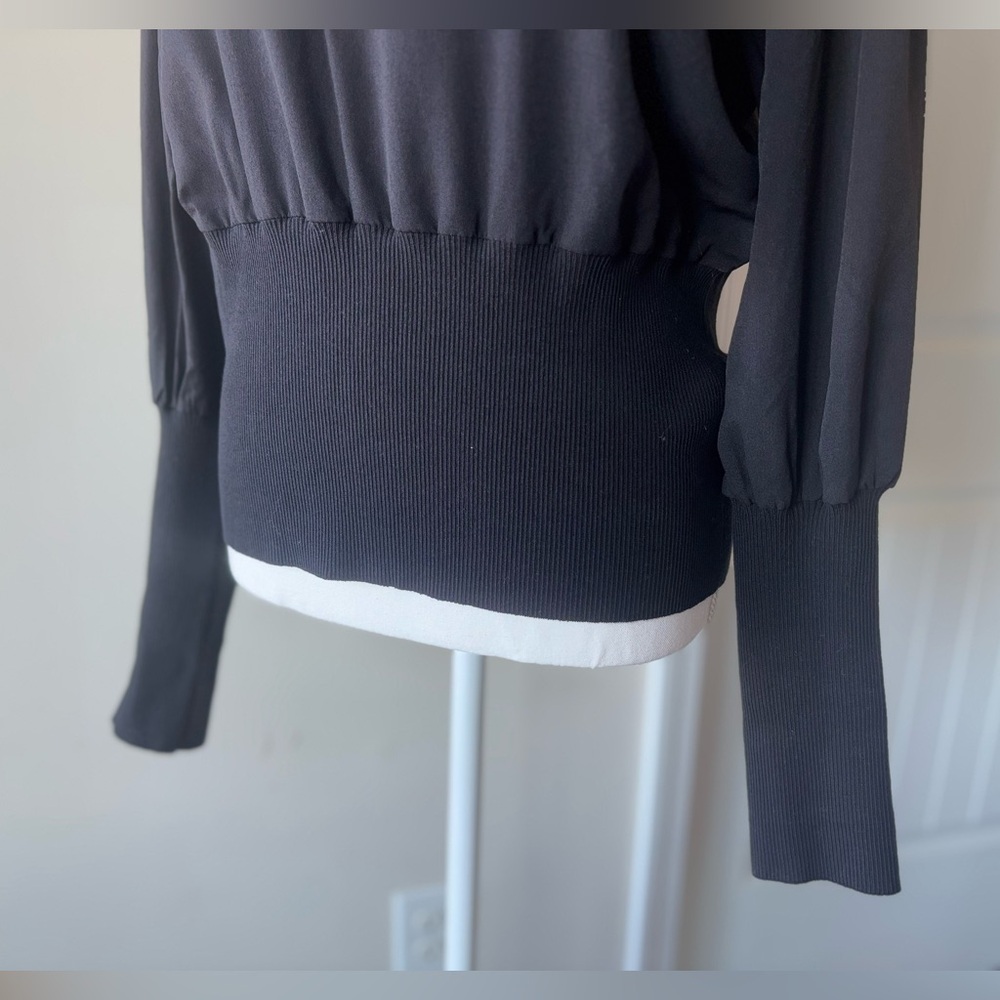 French Connection Black High Neck Blouse - Picture 3 of 10